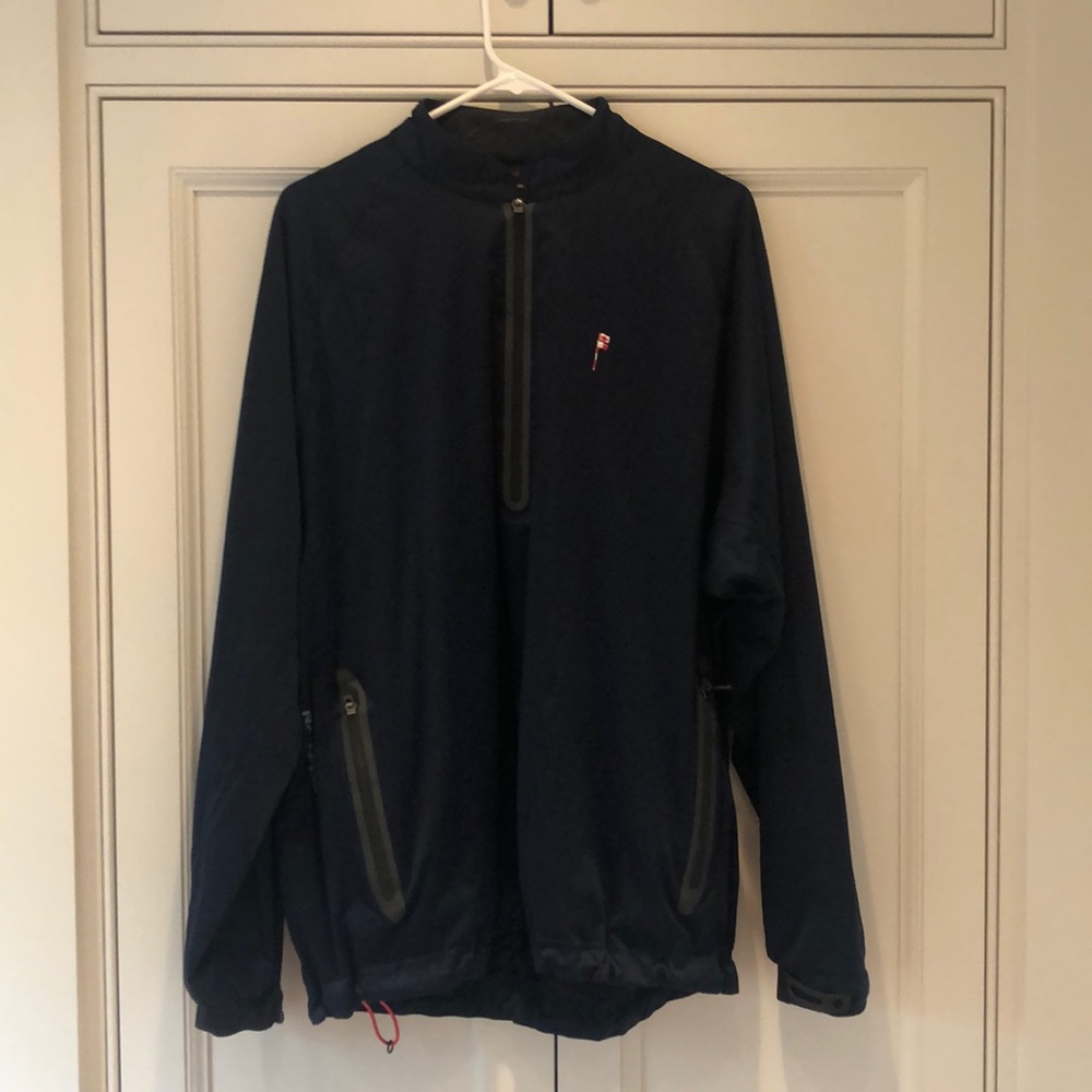 Waterproof Sun Mountain navy 3/4 zip jacket size L